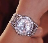 Relógio Feminino Luxuoso de Cristal - 2 Cores