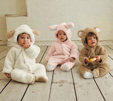 Roupas de Inverno Estilo Animal para Bebês