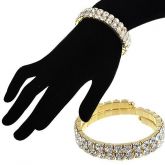 Pulseira Dourada com Strass