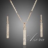 Conjunto Brincos + Colar Banhado Ouro 18K
