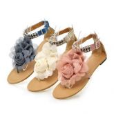 Sandália Elegante com Flor – 3 Cores