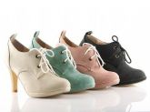 Sapato Feminino Ankle Boot com Cadarço - 4 Cores