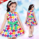 Vestido Infantil Princesa de Bolinhas