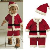 Roupa de Bebê Papai e Mamãe Noel