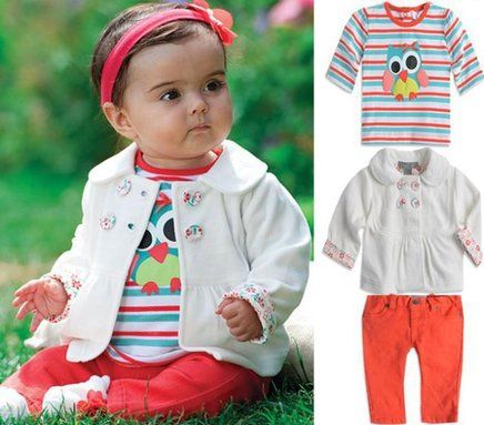 Conjunto de Bebê Feminino Coruja
