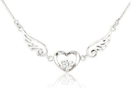 Colar Prata Super Elegante Anjo