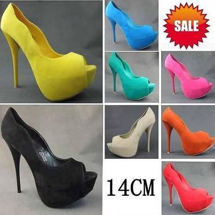 Sapato Feminino Peep Toe Várias Cores