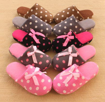 Pantufas de Algodão de Bolinhas