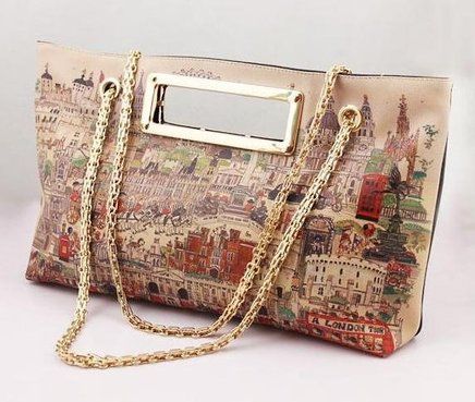 Bolsa Feminina com Alça de Corrente