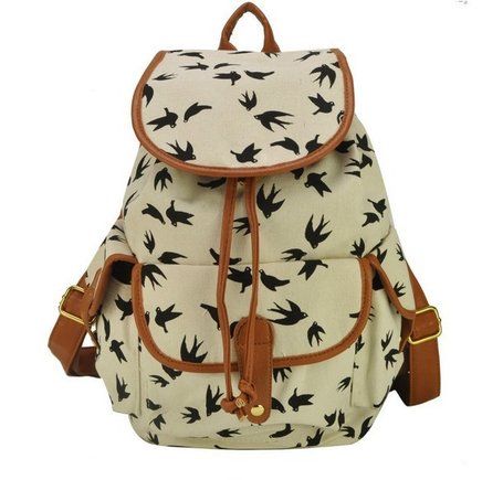 Mochila Feminina Pássaros - 2 Cores