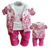 Conjunto Infantil Florido 3 Peças